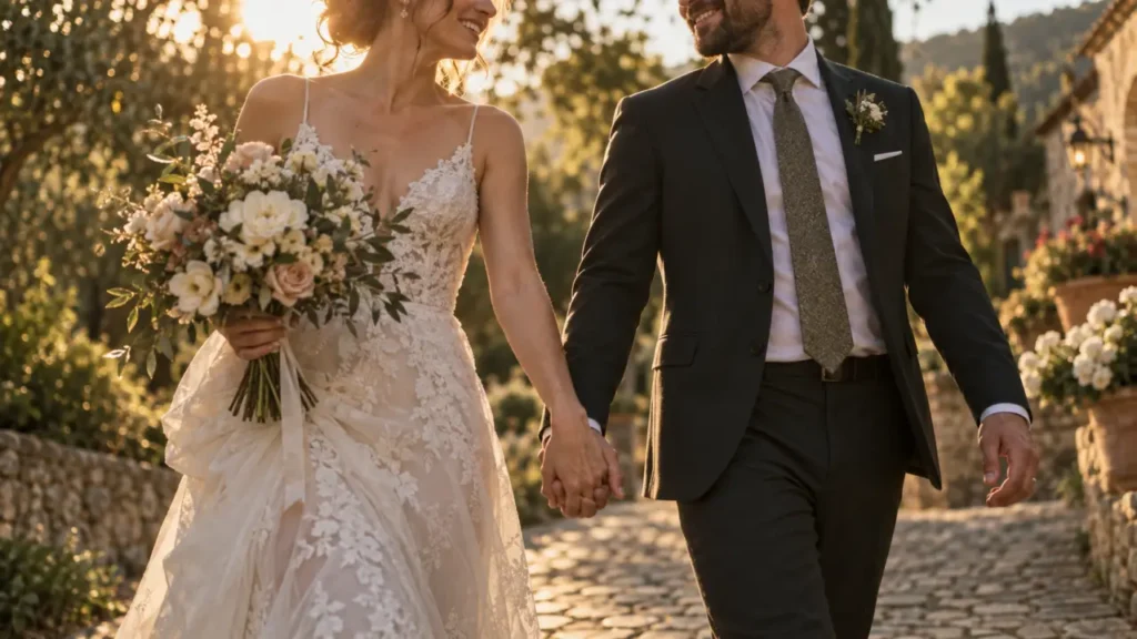 Poses photo mariage : 8 mouvements pour des images naturelles, sans sourires figés